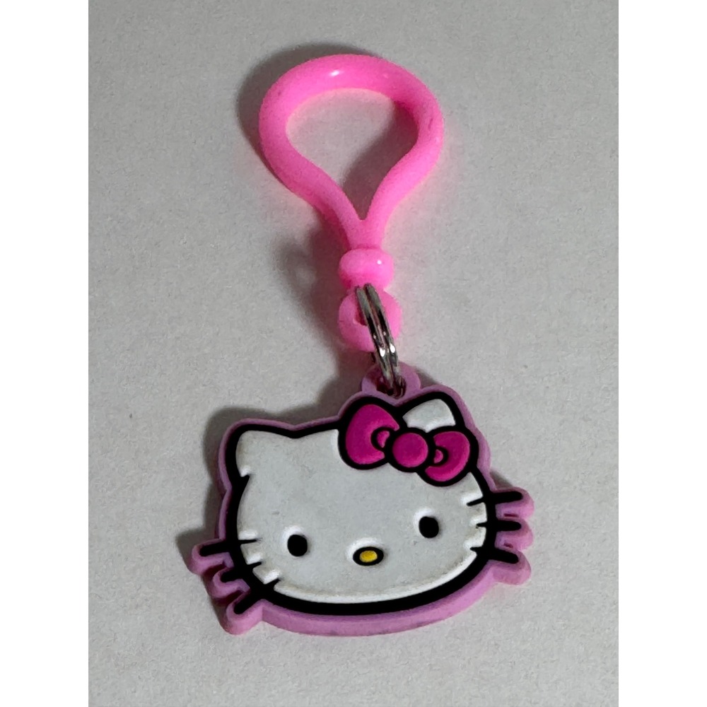 Sanrio Hello Kitty Pink Bow Rubber Keychain Bag Charm 2023 3-Inch
